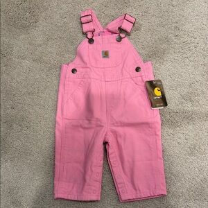 Carhartt Pink Toddler Overalls with Adjustable Straps